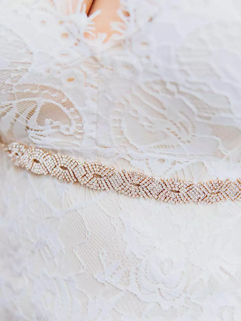 Luxe Apparel Sale! Infinite Rhinestone Belt - Pure Ribbon And Gold