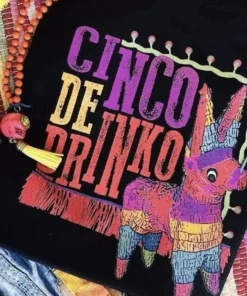 Miss Mud Pie Cinco De Drinko T-shirt - Black Clothing