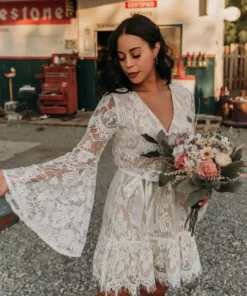 Southern Fried Chics Bridal Lacey Belle Dress - White