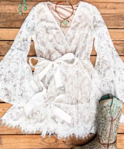 Southern Fried Chics Bridal Lacey Belle Dress - White