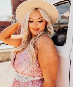 D & J Industries Livin' The Dream Dress - Cinnamon Sequin