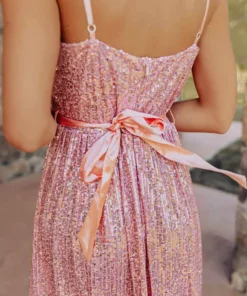 D & J Industries Livin' The Dream Dress - Cinnamon Sequin