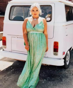 D & J Industries Sale! Livin' The Dream Dress - Mint Sequin