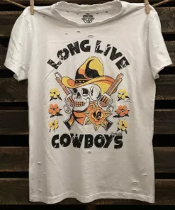 Country Deep Long Live Cowboys Distressed Tee