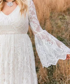 D & J Industries Look Famous Tonight Dress - White/Neutral