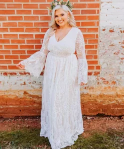 D & J Industries Look Famous Tonight Dress - White/Neutral