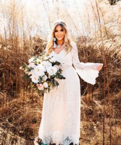 D & J Industries Look Famous Tonight Dress - White/Neutral