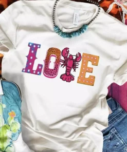 Miss Mud Pie Clothing Love Crawfish Marquee Tee - White