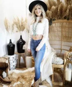 D & J Industries Made For You Top - White