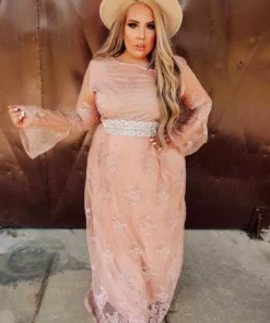 D & J Industries Magic All Around Dress - Peach