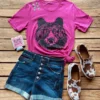Buckin Barn Mama Bear Tee - Berry Tees