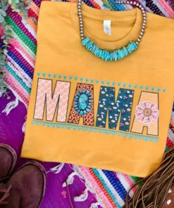 Miss Mud Pie Clothing Mama Tee - Mustard