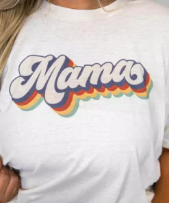 Bling-A-Gogo Mama Vintage Tee - White