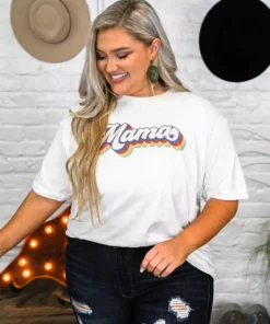 Bling-A-Gogo Mama Vintage Tee - White