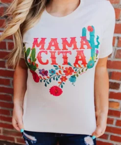 Miss Mud Pie Tees Mamacita With Cactus Tee - Cream