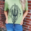 Miss Mud Pie Tees Midnight Cactus Tee - Green
