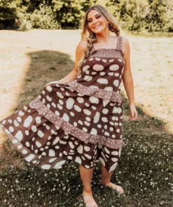 Bucket List Mocha Days Midi Dress