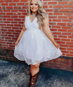 D & J Industries Need You Now Dress - White