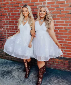 D & J Industries Need You Now Dress - White