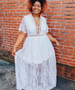 D & J Industries Nobody But You Dress - White