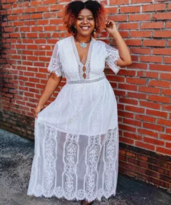 D & J Industries Nobody But You Dress - White