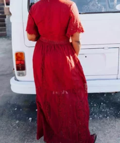 D & J Industries Sale! Nobody But You Dress - Wine