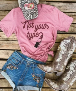 Bling-A-Gogo Not Your Type Tee - Mauve Tees