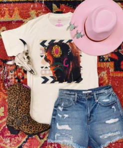Raisin Arrows Clothing Painted Buffalo Tee