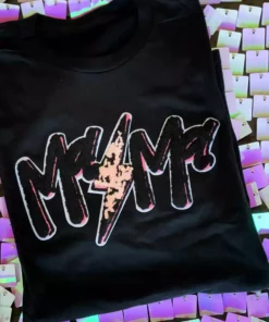 Bling-A-Gogo Mama Lightning Patch T-shirt - Black New Arrivals