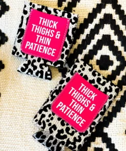 Southern Grace Thick Thighs & Thin Patience Sequin Can Coolers
