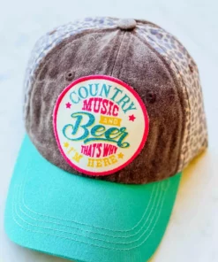 Southern Grace Country Music And Beer That's Why I'm Here Patch Hat