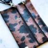 Southern Grace Mooovin On Up Cow Hide Double Zipper Bag - Brown