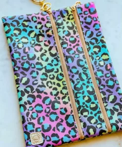 Southern Grace New Arrivals Give It A Swirl Zipper Bag - Leopard Neon