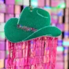 Southern Custom Designs Teal Rhinestone Cowgirl Fringe Freshie