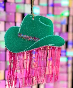 Southern Custom Designs Teal Rhinestone Cowgirl Fringe Freshie