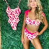 Sylon Fashion Co, Ltd New Arrivals Bikini Top Hot Pink Cowgirl Boots