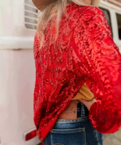 Dongguan Haohoo Clothing CO., Ltd Pre-Orders PREORDER The Royal Sequin Duster - Red