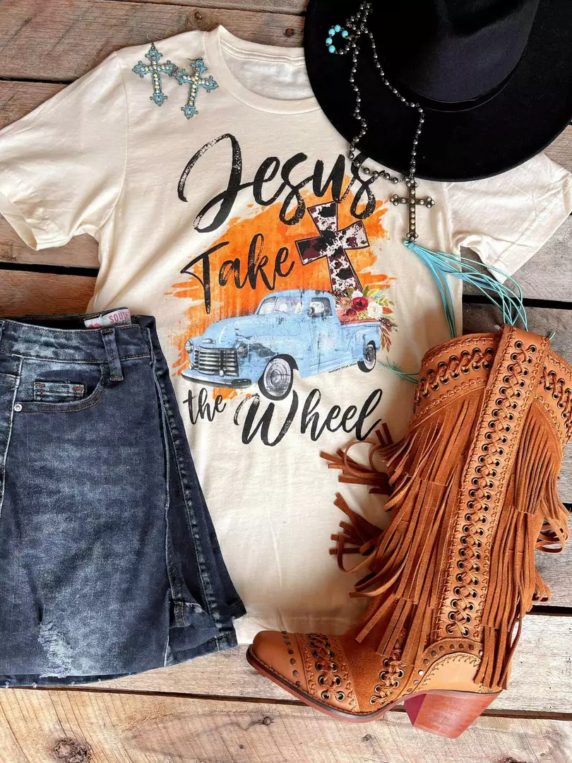 GTN Clothing Jesus Take The Wheel Tee