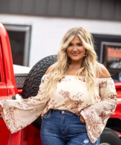 D & J Industries Co., LTD. Sequin Talk About It — Bell Sleeve Top In Rose Gold