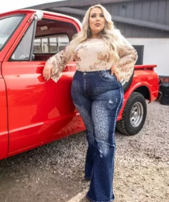 D & J Industries Co., LTD. Keep On Rollin Sequin Bodysuit - Rose Gold