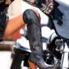 Alig Tannery Pre-Orders PREORDER Black Knight — Knee High Leather Western Boots
