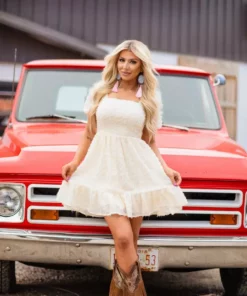 D & J Industries Co., LTD. Girl Next Door Ivory Dress New Arrivals