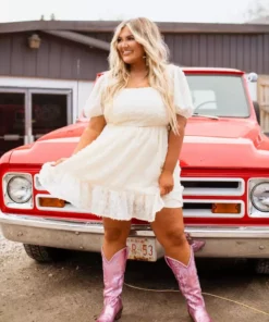 D & J Industries Co., LTD. Girl Next Door Ivory Dress New Arrivals