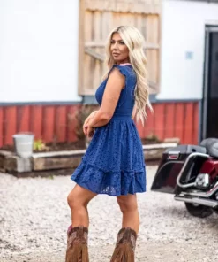 D & J Industries Born Ready Dress - Navy Blue Deal Of The Day