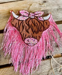 Southern Custom Designs Accessories Fringe Highland Cow Freshie