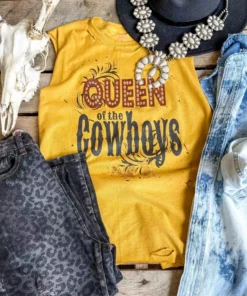 Raisin Arrows Queen Of The Cowboys Raw Hem Tee