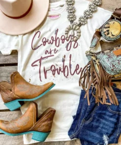 Raisin Arrows Cowboys Are Trouble Tee New Arrivals