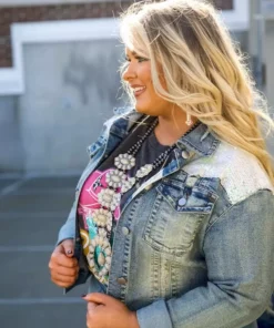 Dongguan Haohoo Clothing CO., Ltd The Jean Jacket - Light Sequin