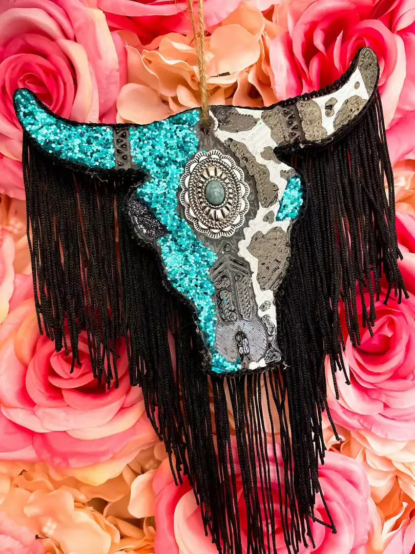 Southern Custom Designs Accessories Sassy Steer Concho Fringe Freshie