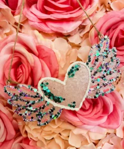Southern Custom Designs Sparkly Heart Wings Freshie
